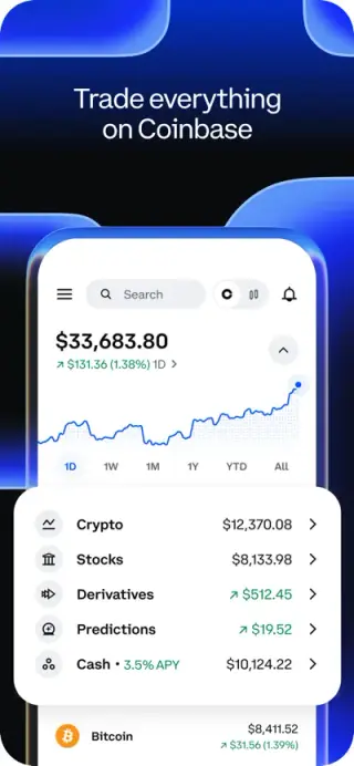 Coinbase App Store screenshot example 1