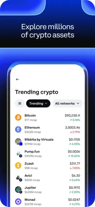 Coinbase App Store screenshot example 2