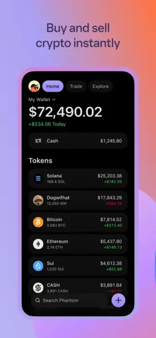 Phantom App Store screenshot example 2