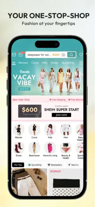 SHEIN App Store screenshot example 2