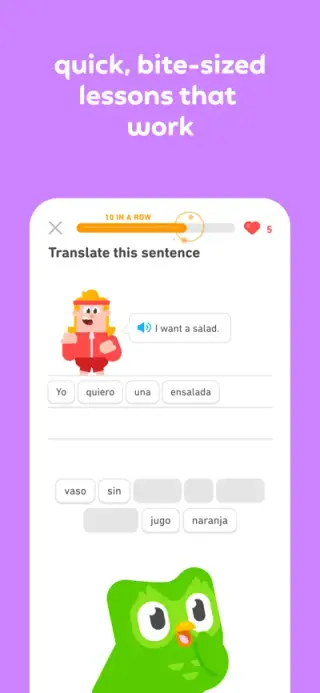 Duolingo App Store screenshot example 3