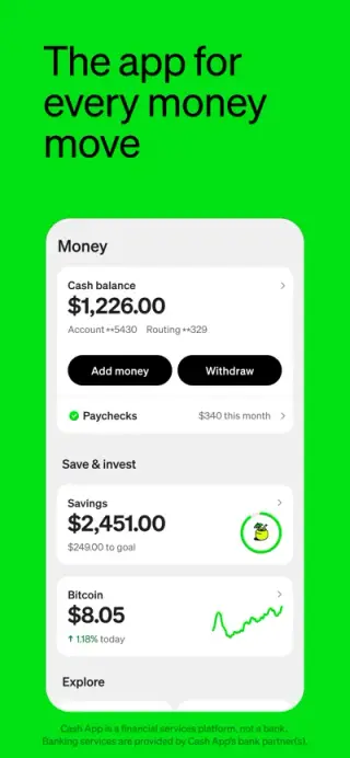 Cash App App Store screenshot example 1
