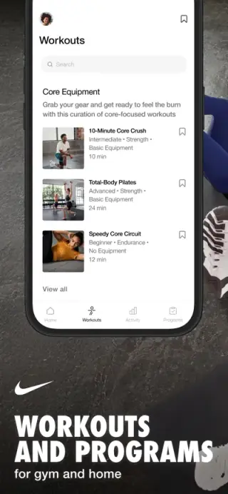 Nike Training Club App Store screenshot example 1