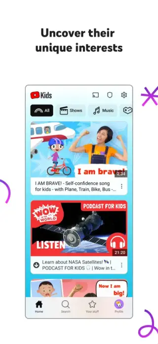 YouTube Kids App Store screenshot example 1