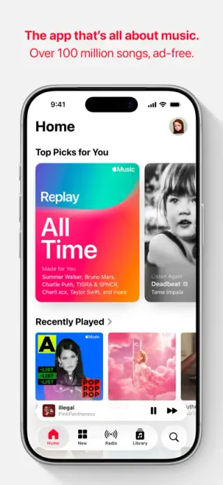 Apple Music App Store screenshot example 1
