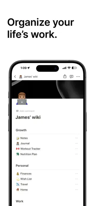 Notion App Store screenshot example 3