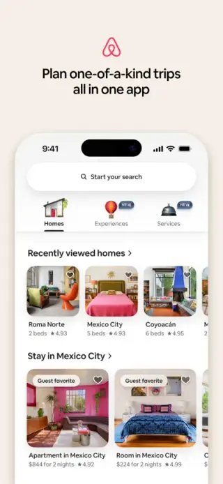 Airbnb App Store screenshot example 1