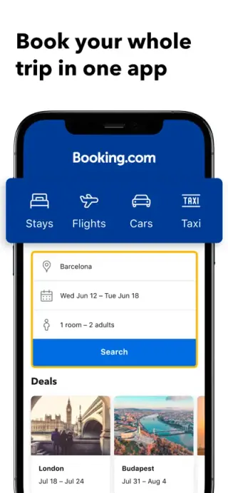 Booking.com App Store screenshot example 1